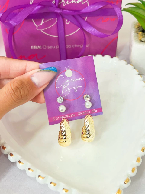 Trio de Brincos - comprar online