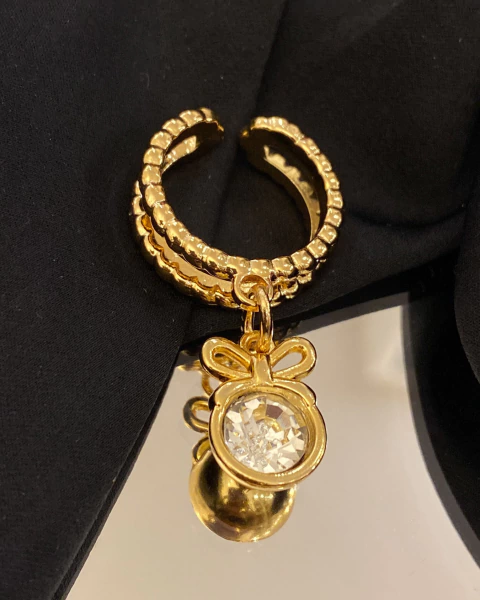 Anel Ponto de Luz Transparente