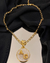 Colar Personalizado Medalha Perolada - 2 Letras