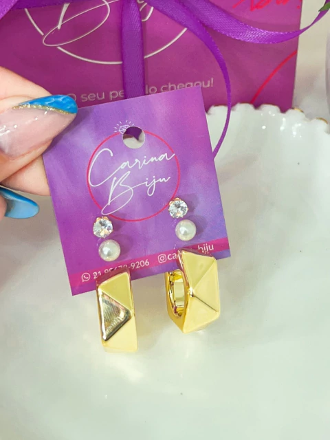 Trio de Brincos - comprar online