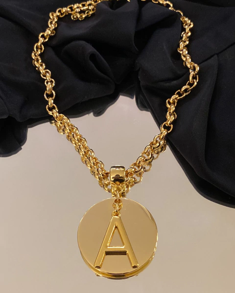 Colar Placa Redonda Personalizado - Elo Português