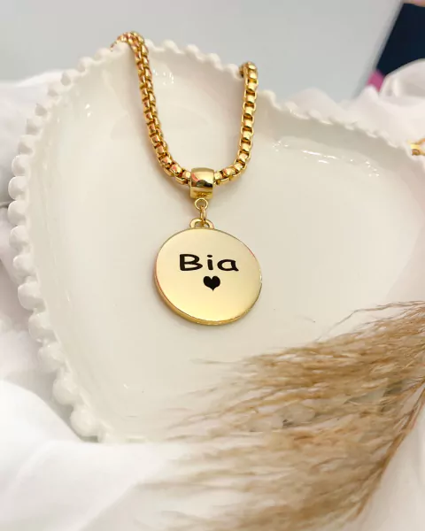 Colar Personalizado a Laser (Coloque o Nome que Desejar )