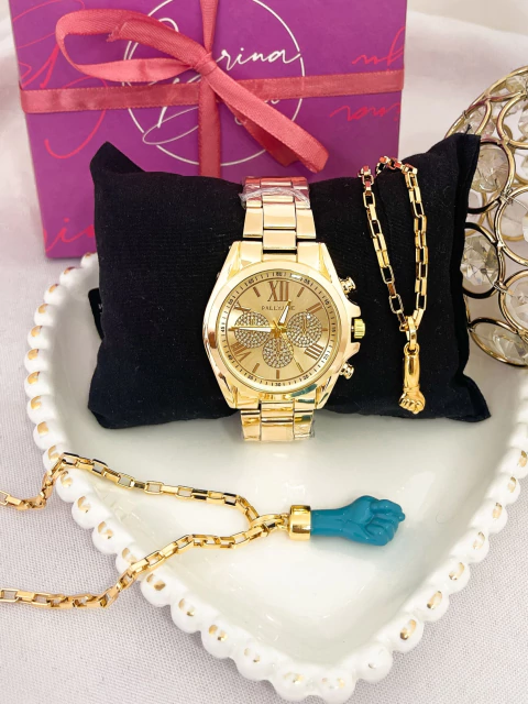 Kit Figa Azul Com Relógio - comprar online