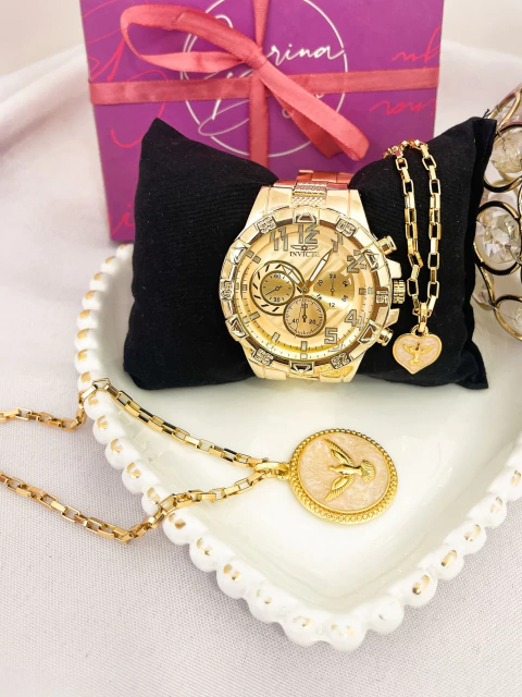 Kit Divino Espirito Santo Perolado Com Relógio - comprar online