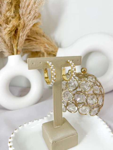 Argola Com Pérolas - comprar online