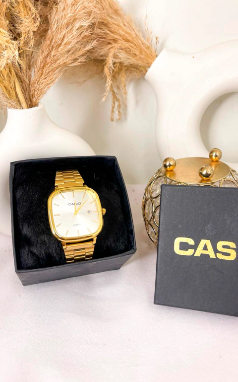 Relógio Inspiração Dourado Fundo Branco (Resistente a Água) - comprar online