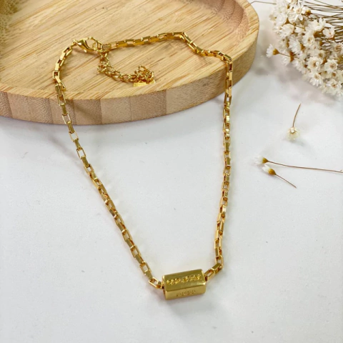 CHOKER NINA BANHADA A OURO 18K