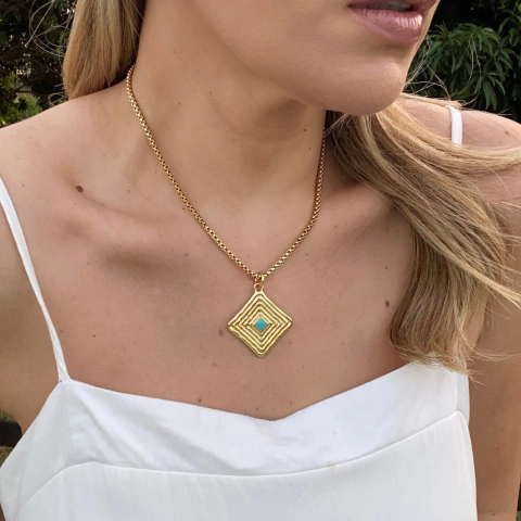 COLAR MORGANA BANHADO A OURO 18K - comprar online