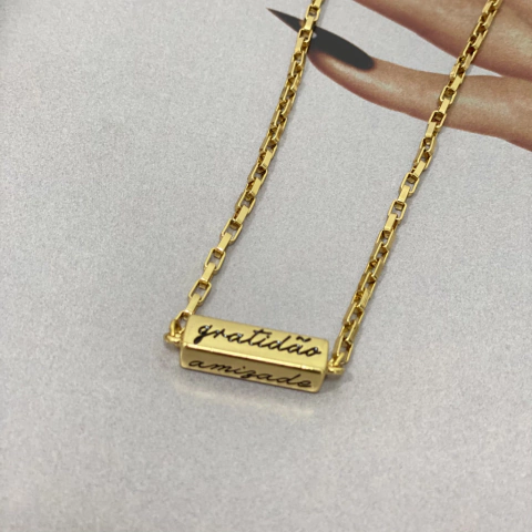 COLAR LIA BANHADO A OURO 18K