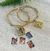 Bracelete Carta dourado