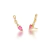 BRINCO EAR CUFF PINK BANHADO A OURO 18K