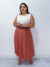 Saia Plissada plus size