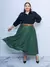 Combo Blusa Regata ribana + Saia plissada