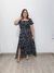 Vestido em viscose com fenda florido liberty Michele