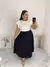 Blusa Muscle em Viscolycra Off White - Moda Plus Size - Zeona Moda