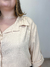 Camisa 3/4 em viscose bege na internet