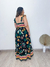 Vestido viscolinho decote em V detalhe corda busto alça babado estampado Farm na internet