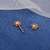 Jóia de mamilo push pin estrela dourada zircônia importada na internet
