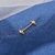 Jóia de titânio push pin dourado 2 pedras zircônia natural na internet