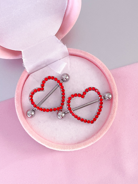 Piercing de mamilo mia vermelha - 2 em 1 - comprar online