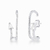 Brinco de prata Ear Hook Cravejado