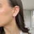 Brinco de prata Ear Hook Cravejado na internet