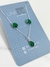 Imagem do Conjunto de prata gota verde