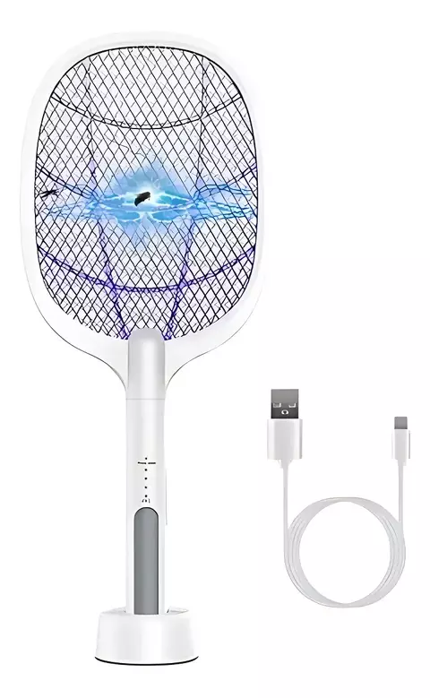 Raqueta Antimosquito Con Luz - Recargable