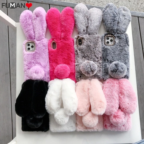 Funda de Peluche con Orejas de Conejo
