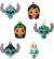 Mini adornos navideños colgantes Lilo y Stitch - comprar en línea