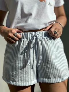 SHORT PETRA celeste talle 38 - tienda online