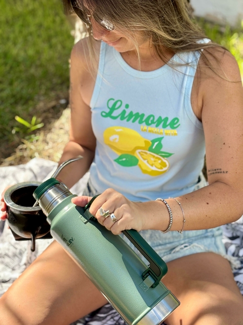MUSCULOSA TOP LIMONE CELESTE