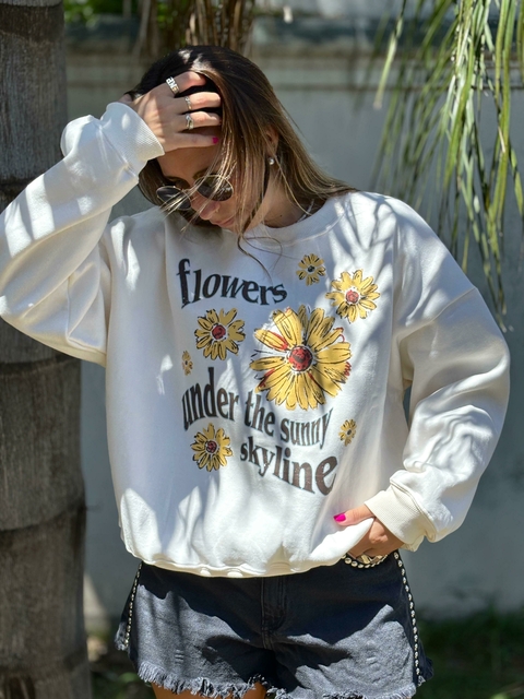 BUZO FLOWERS CON FRISA