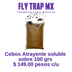 Cebo Atrayente para Trampas Reusables 100% orgánico 100 grs. 1 pza