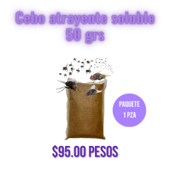 Cebo Atrayente para Trampas Reusables 100% orgánico 50grs 1 pieza