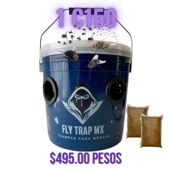 Trampa de Moscas "Cubeta Reusable" 4 lts para Ganado 1 Pza