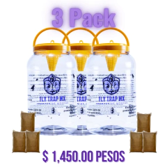 Trampas de Moscas "Bote Reusables" Galon para Ganado 3 Pzas