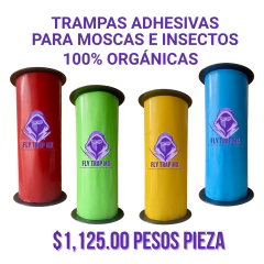Trampas cromáticas adhesivas para Moscas e Insectos Voladores FLY TRAP MÉXICO - 30cms x 50 mts - 4 pzas en internet