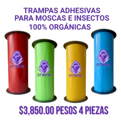 Trampas cromáticas adhesivas para Moscas e Insectos Voladores FLY TRAP MÉXICO - 30cms x 50 mts - 2 pzas - comprar en línea