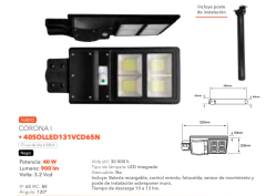 Lampara Solar LED CORONA I • 40 W - comprar en línea