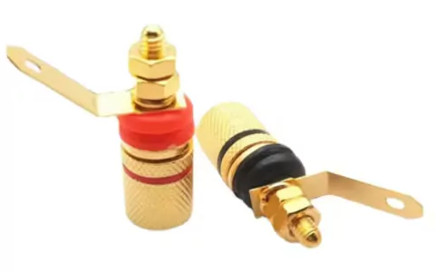 JUEGO CONECTORES HEMBRA BANANA CHASIS CHAPADO EN ORO