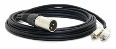 Cable Canon Xlr Macho Balanceado a Dos Rca Profesional Tipo Neutrik - comprar online
