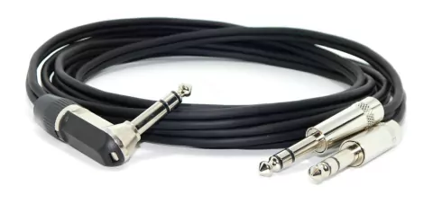 Cable Adaptador Trs 90º A Dos Trs Low Noise Profesional Hamc
