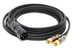 CABLE CANON XLR MACAHO DESBALANCEADO A DOS RCA MACHO LOW NOISE PROFESIONAL GOLD PREMIUM