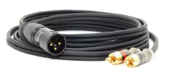 CABLE CANON XLR MACAHO DESBALANCEADO A DOS RCA MACHO LOW NOISE PROFESIONAL GOLD PREMIUM - HAMC