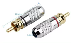 Juego Conector RCA Macho Chapado en Oro - comprar online