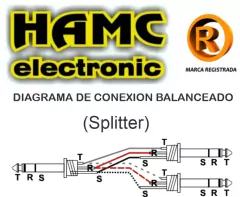 Cable Audio Trs A Dos Trs Bajo Ruido Blindado S.Wieler - HAMC