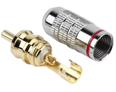 Juego Conector RCA Macho Chapado en Oro en internet