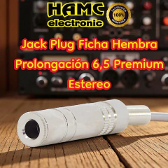 Jack Plug Ficha Hembra Prolongación 6,5 Premium HAMC Estereo en internet