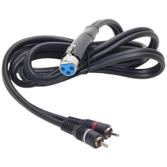 Cable Canon Xlr Hembra Mono a dos Rca Macho Modelo HC-88 Por 2 mts - comprar online